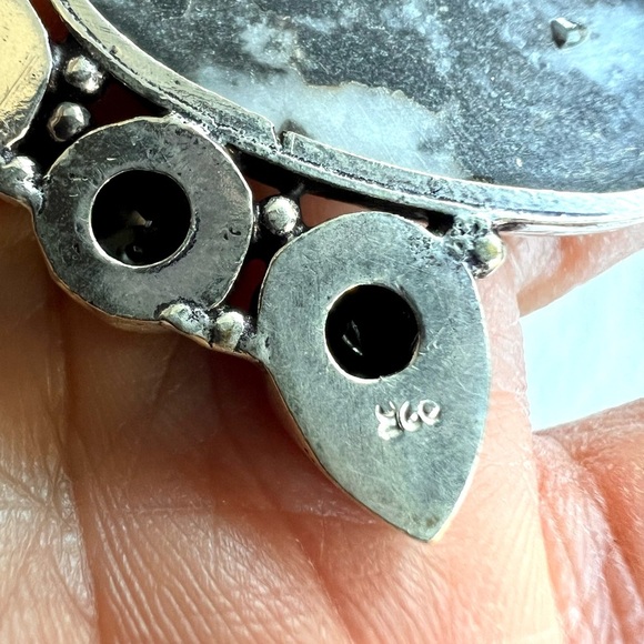 925 Good Vibes White Buffalo Turquoise Pendant Necklace - Picture 4 of 6